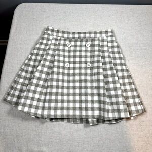Nancy Cavally Paris Pleated Mini Skirt Large